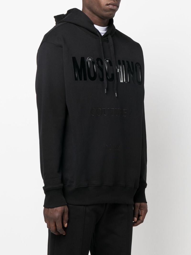 Black Logo Organic Cotton Hoodie