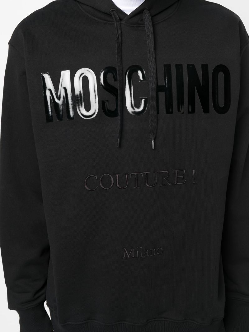 Black Logo Organic Cotton Hoodie