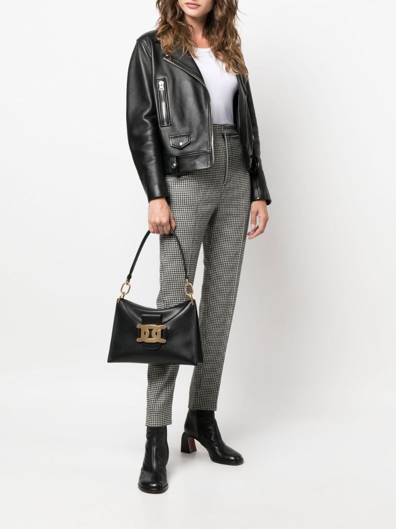 Black Kate Leather Shoulder Bag