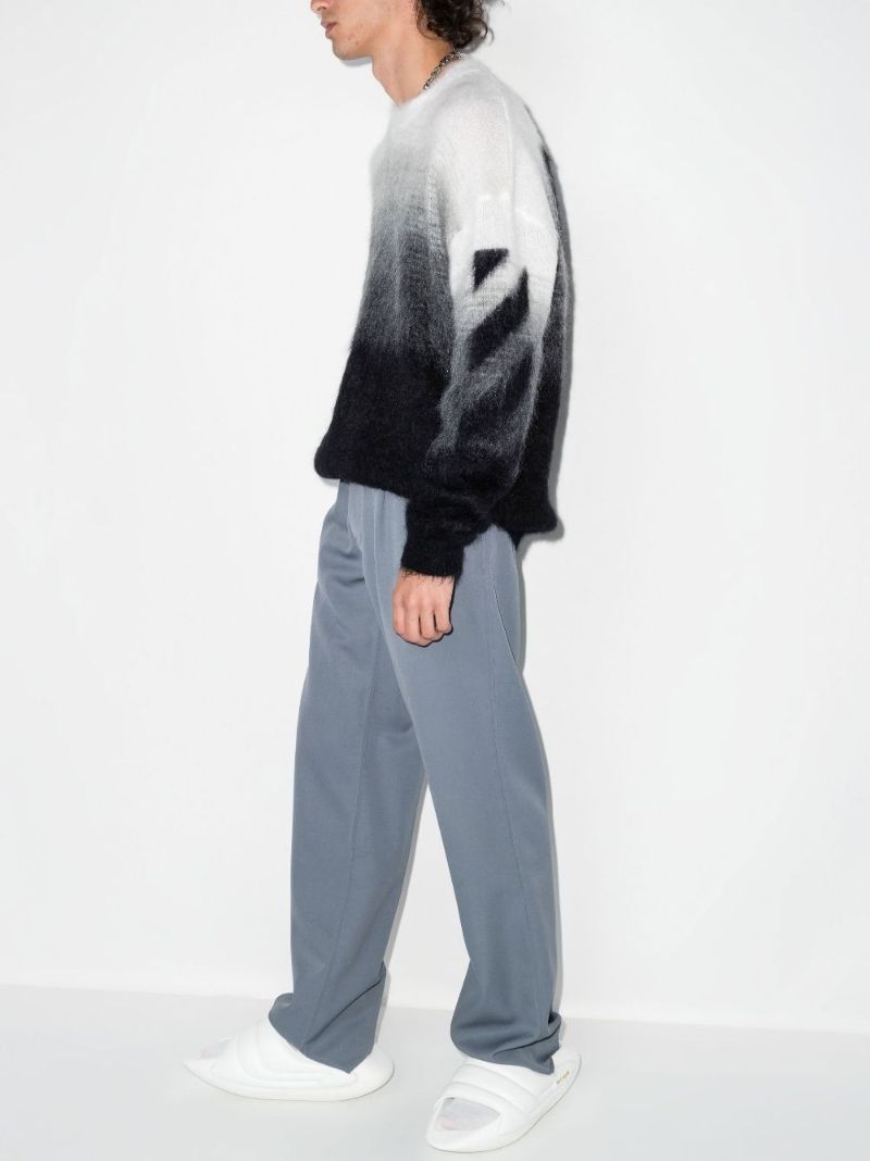 Black Gradient Effect Brushed Sweater