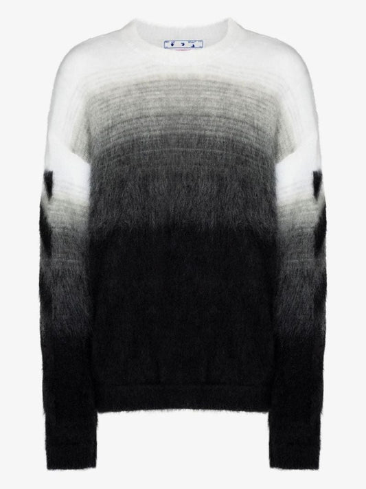 Black Gradient Effect Brushed Sweater