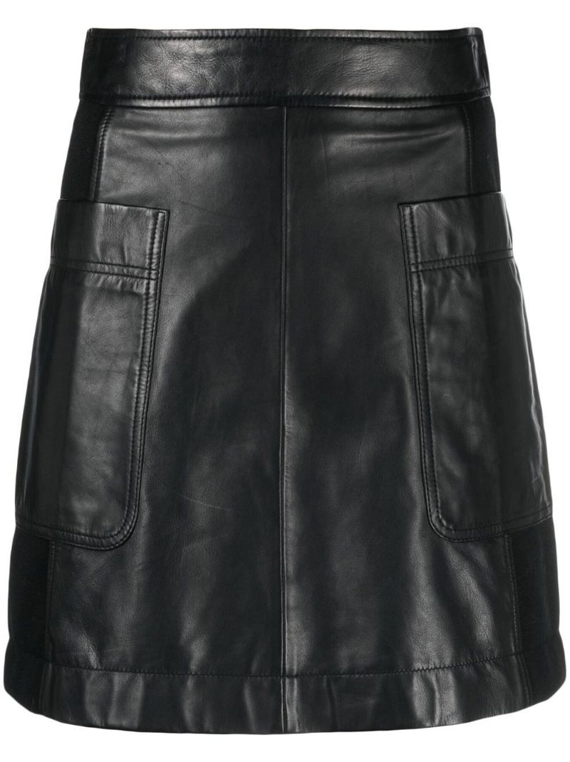 Black Leather Mini Skirt