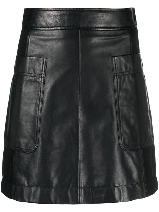 Black Leather Mini Skirt