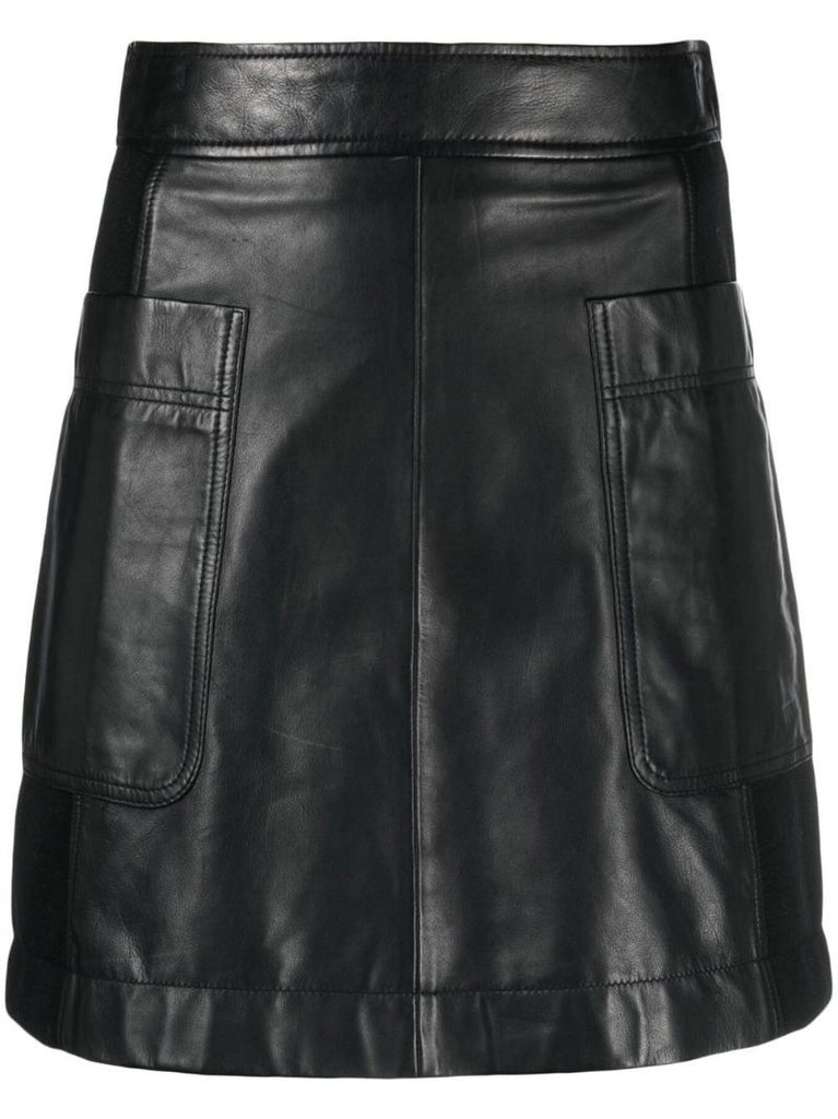 Black Leather Mini Skirt