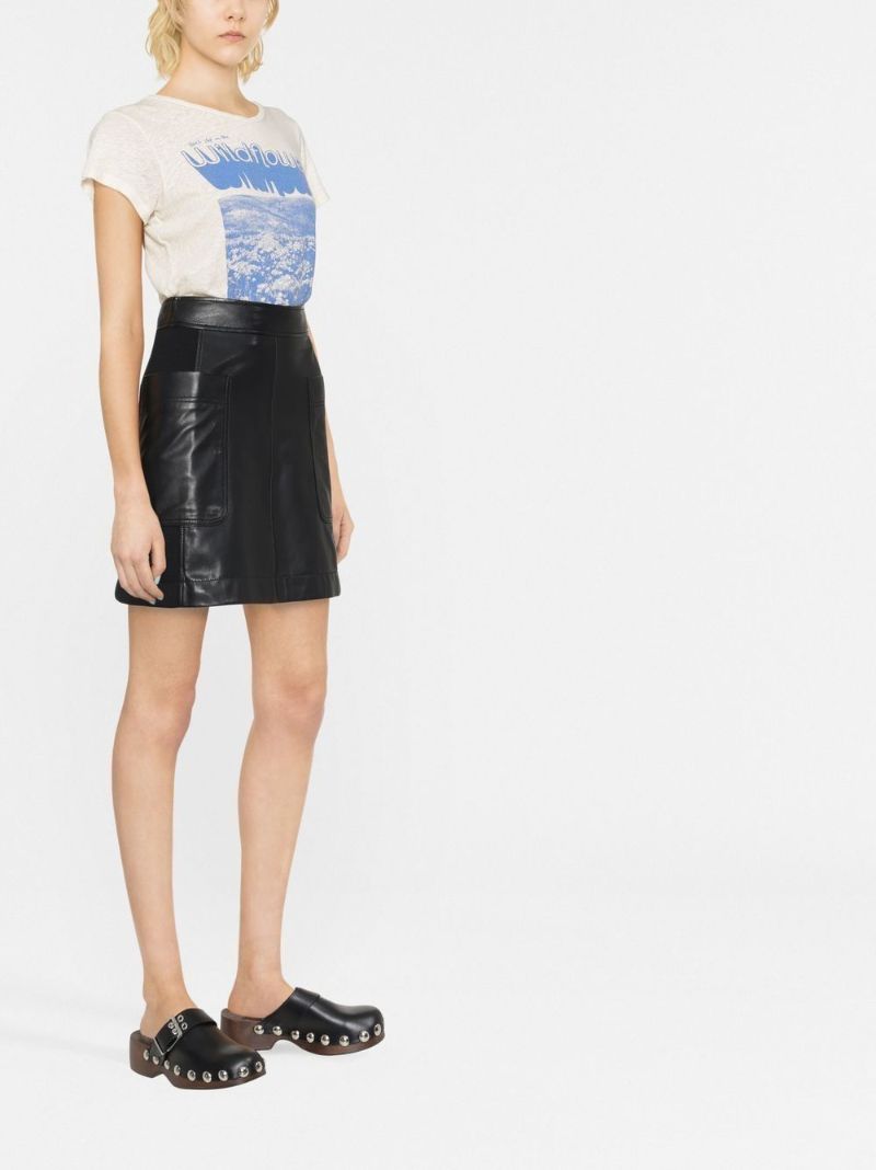 Black Leather Mini Skirt