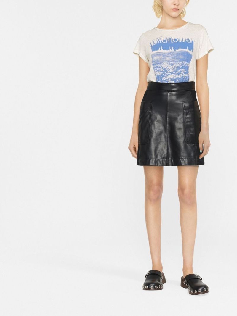 Black Leather Mini Skirt