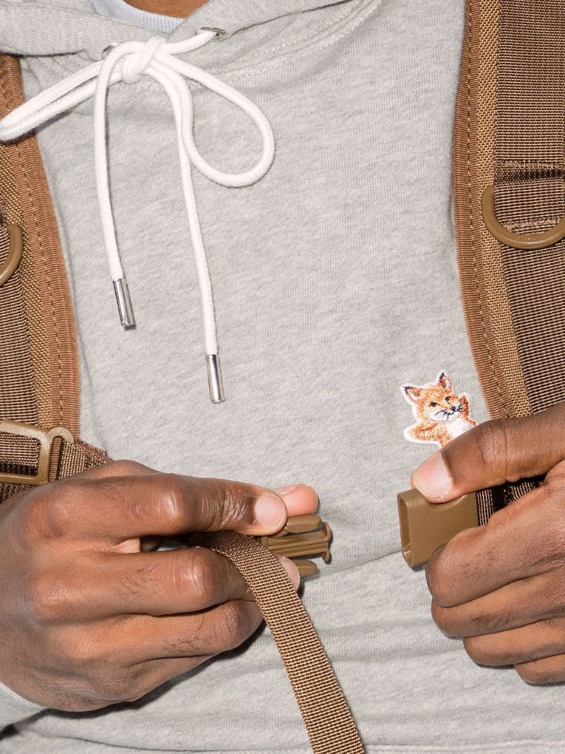 Chillax Fox Patch Cotton Hoodie
