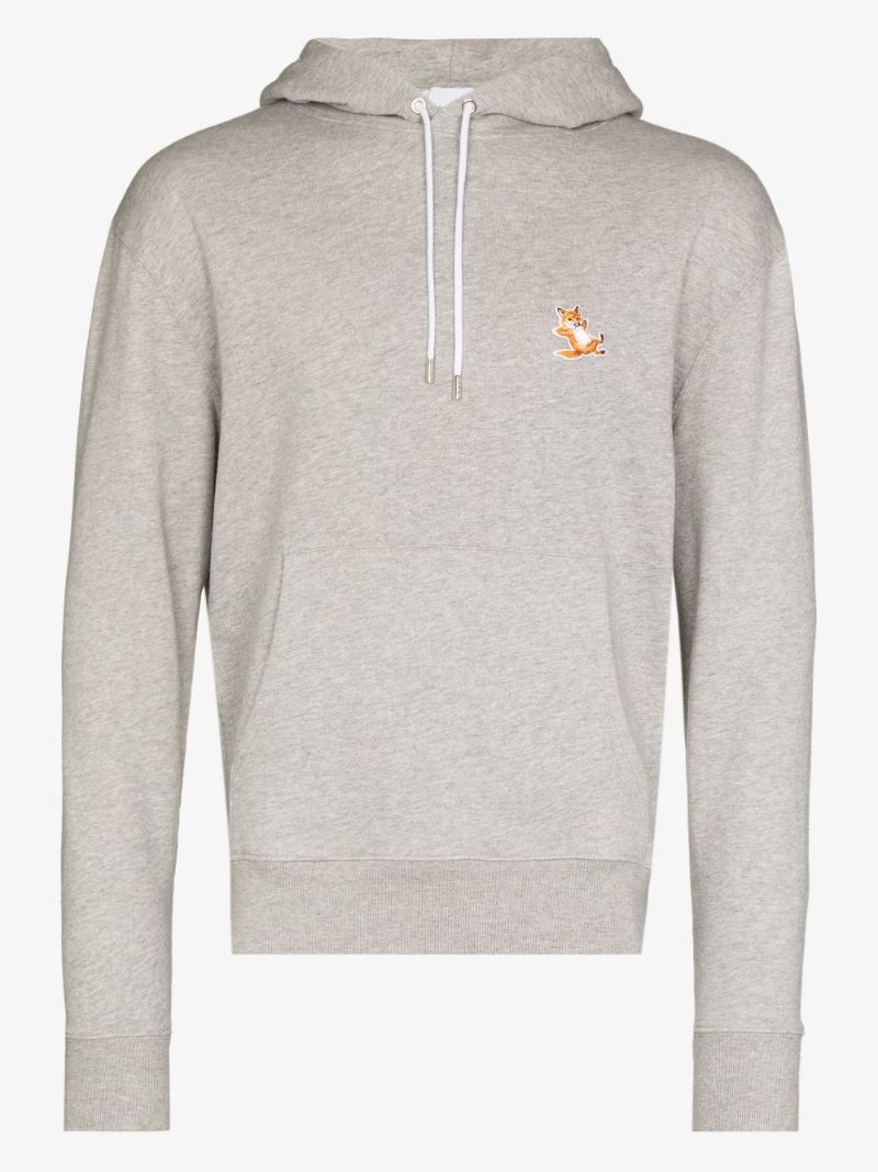 Chillax Fox Patch Cotton Hoodie
