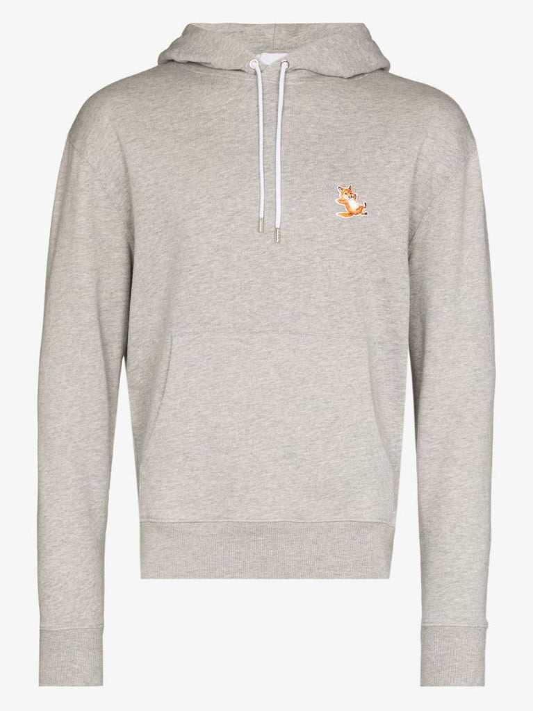 Chillax Fox Patch Cotton Hoodie