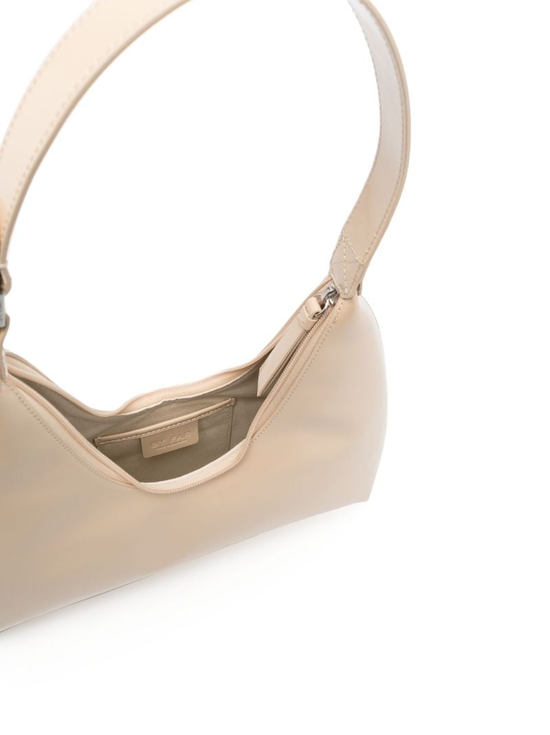 Neutral Amber Patent Leather Shoulder Bag