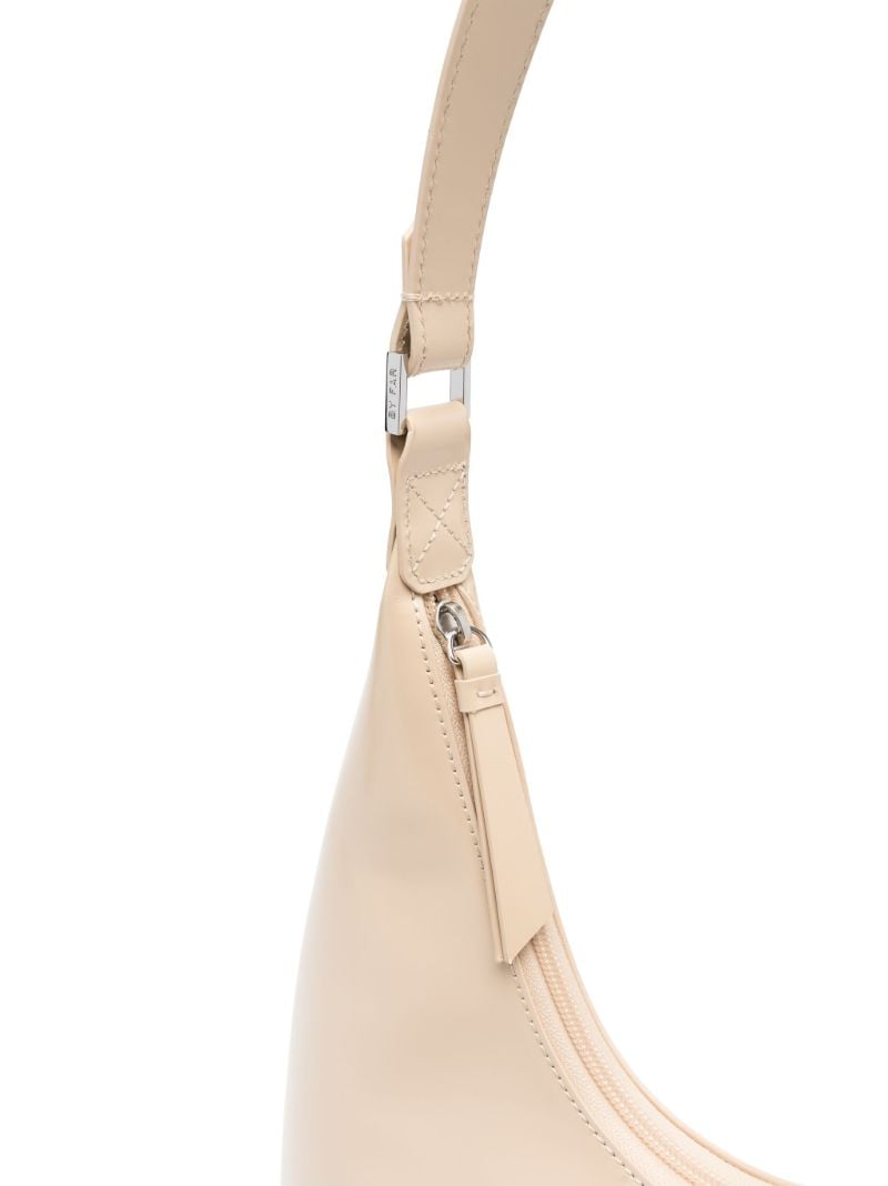 Neutral Amber Patent Leather Shoulder Bag
