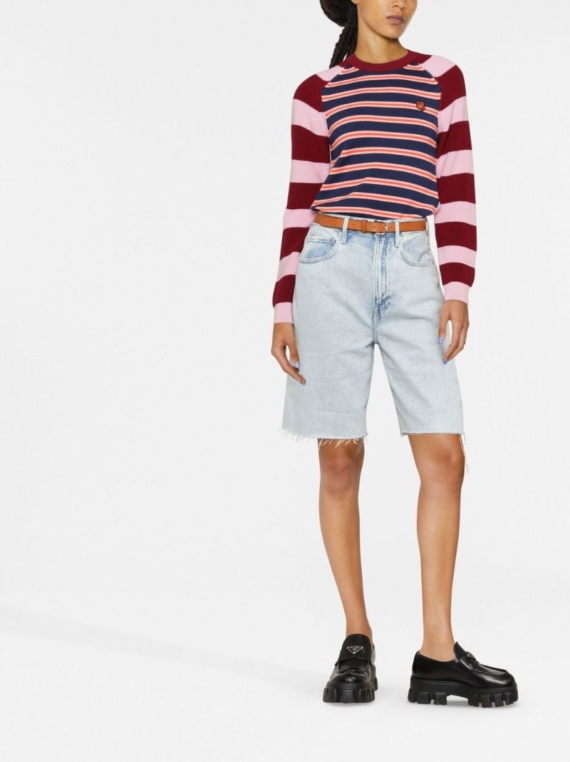 Pink Boke Striped Wool Sweater
