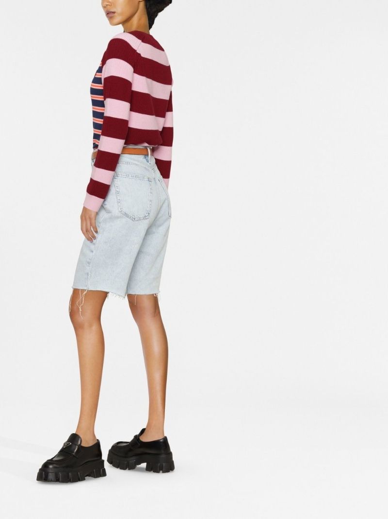 Pink Boke Striped Wool Sweater
