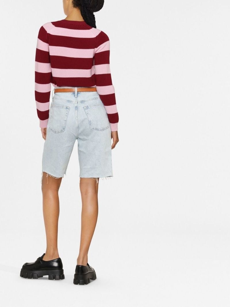 Pink Boke Striped Wool Sweater