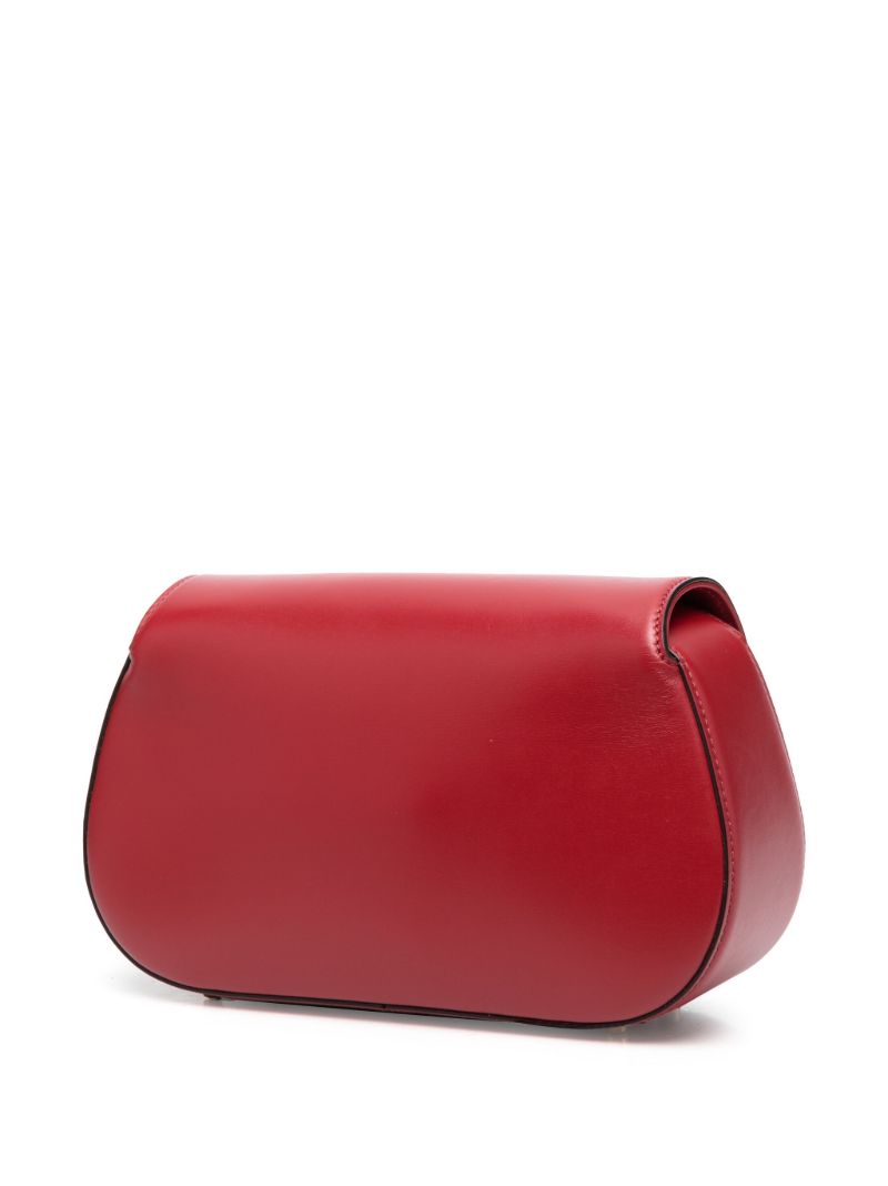 Red Vlogo Chain Leather Shoulder Bag