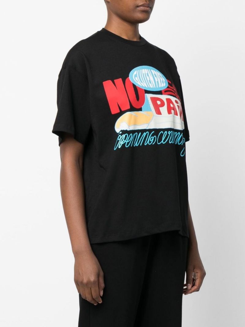 Black No Pain Print T-shirt