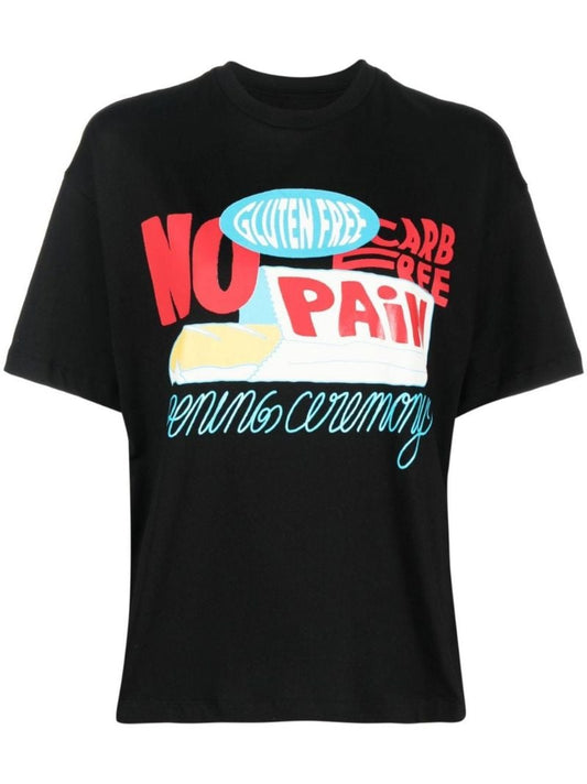 Black No Pain Print T-shirt