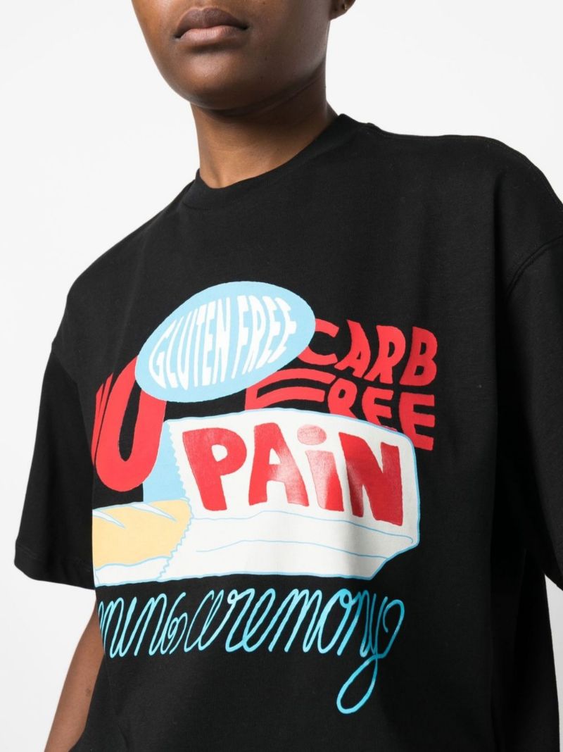 Black No Pain Print T-shirt