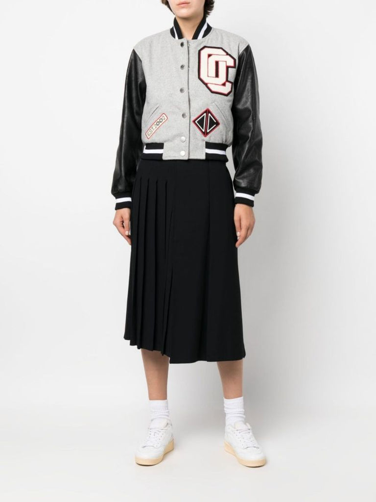 Grey Varsity Bomber Jacket