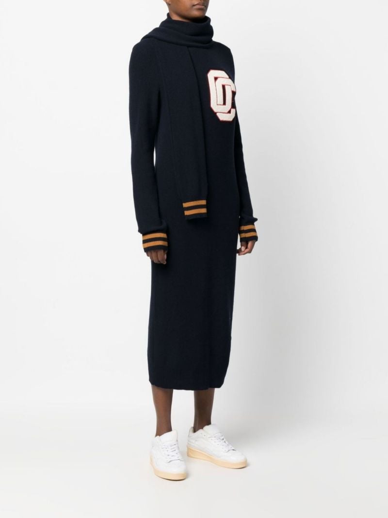 Blue Varsity Knitted Dress