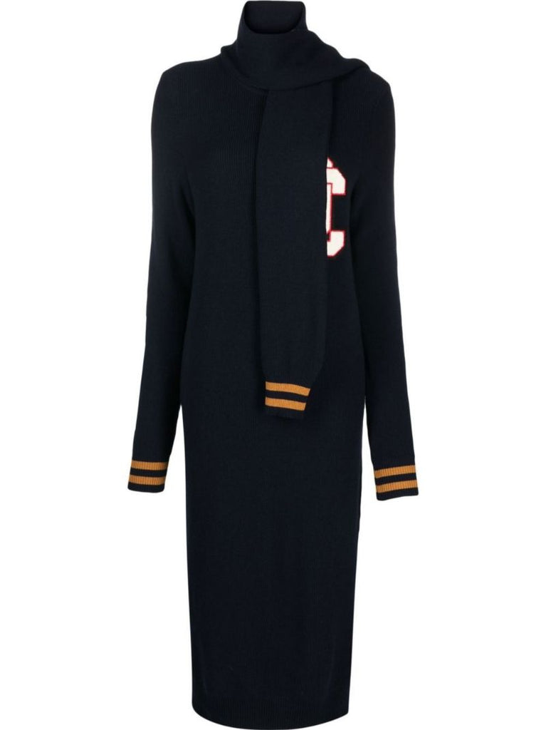 Blue Varsity Knitted Dress