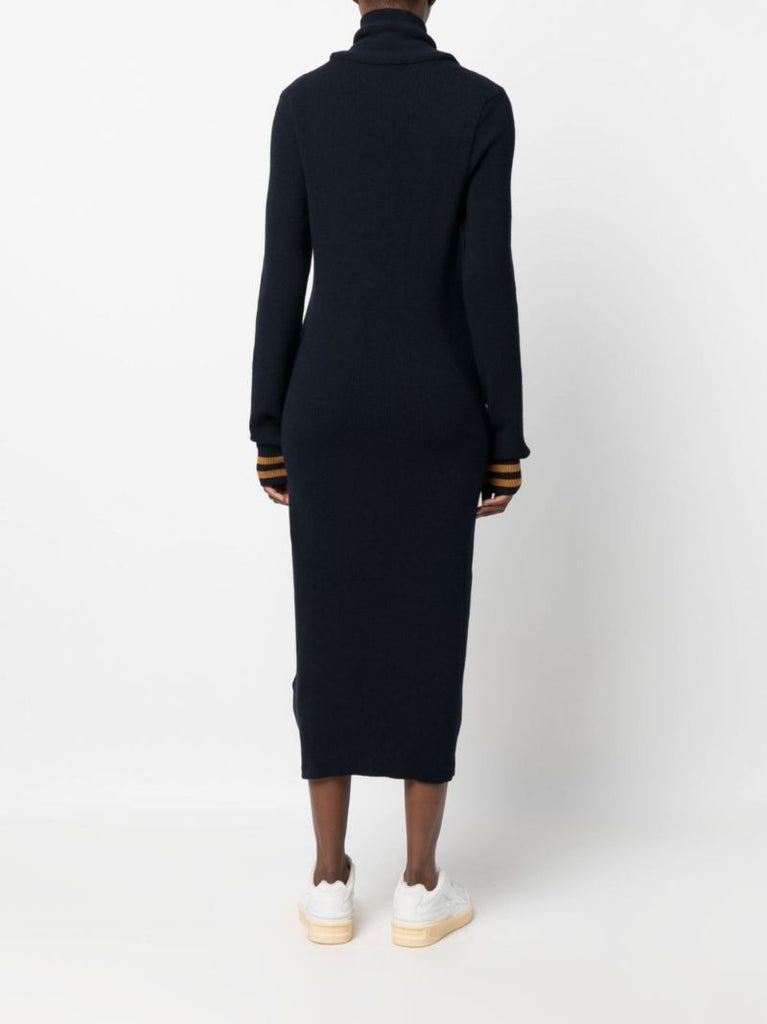 Blue Varsity Knitted Dress