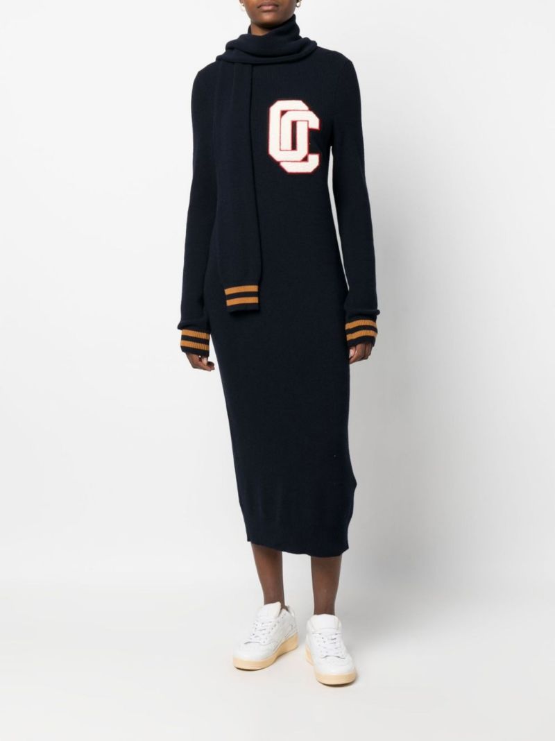 Blue Varsity Knitted Dress