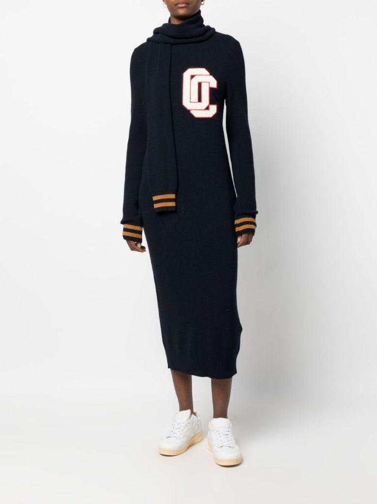 Blue Varsity Knitted Dress