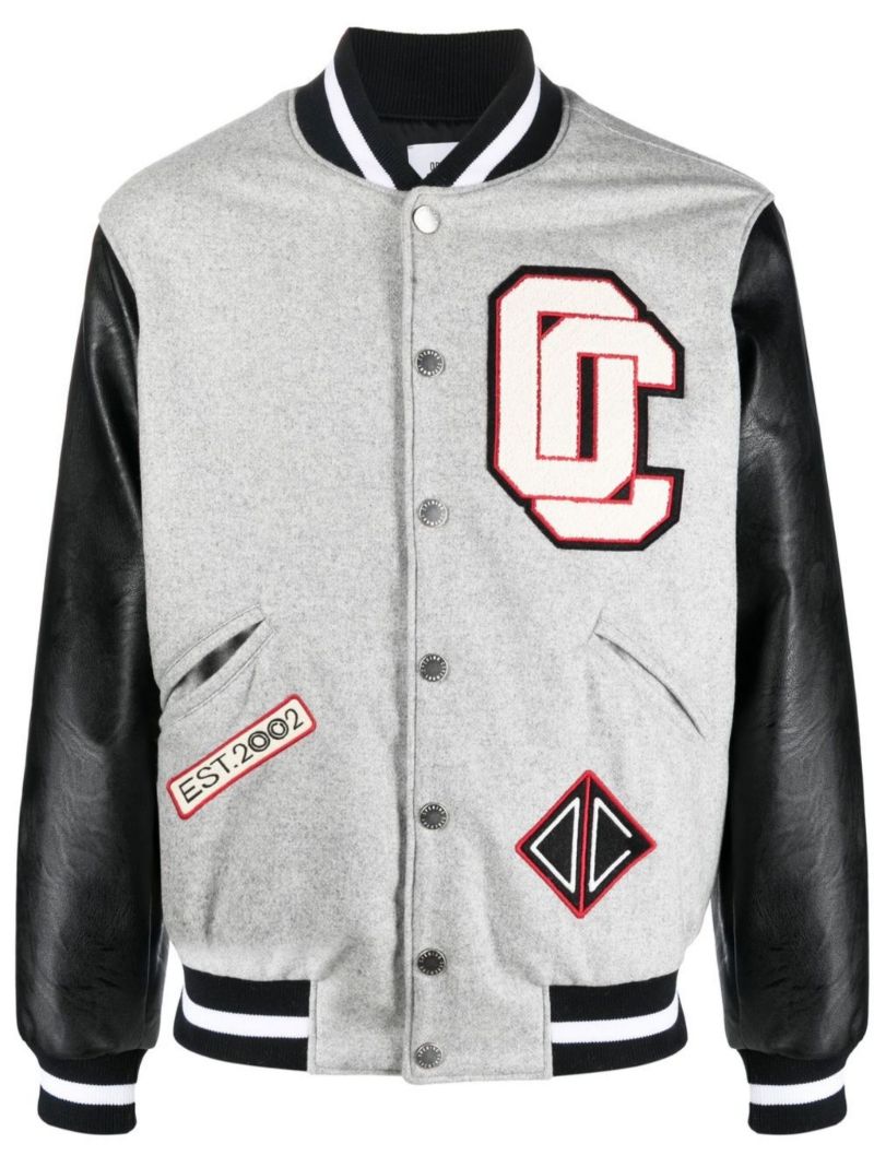 Grey Varsity Bomber Jacket