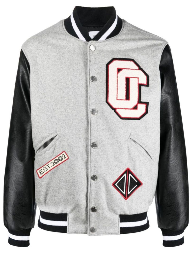 Grey Varsity Bomber Jacket