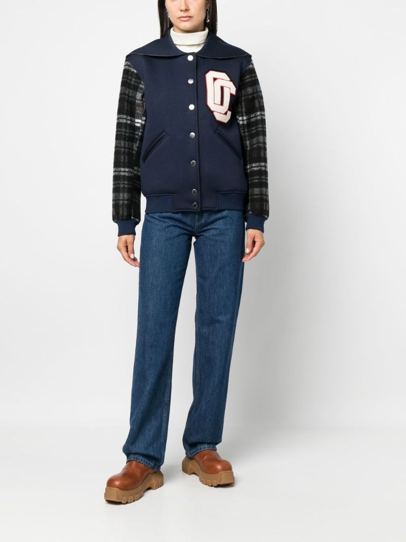 Navy Tarot Bonded Varsity Jacket