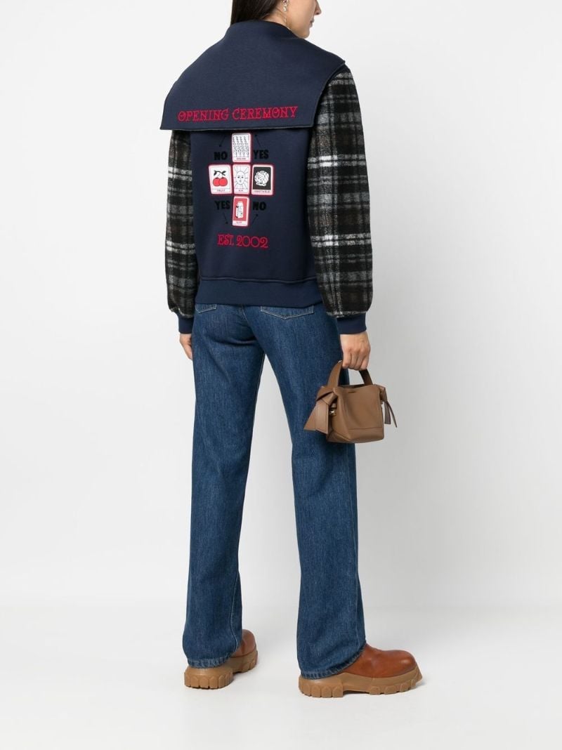 Navy Tarot Bonded Varsity Jacket