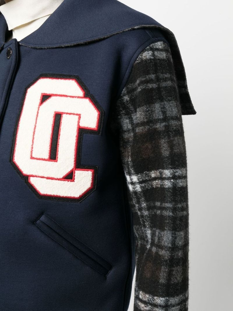 Navy Tarot Bonded Varsity Jacket