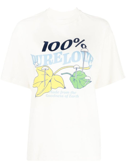 White Pure Love Printed T-shirt