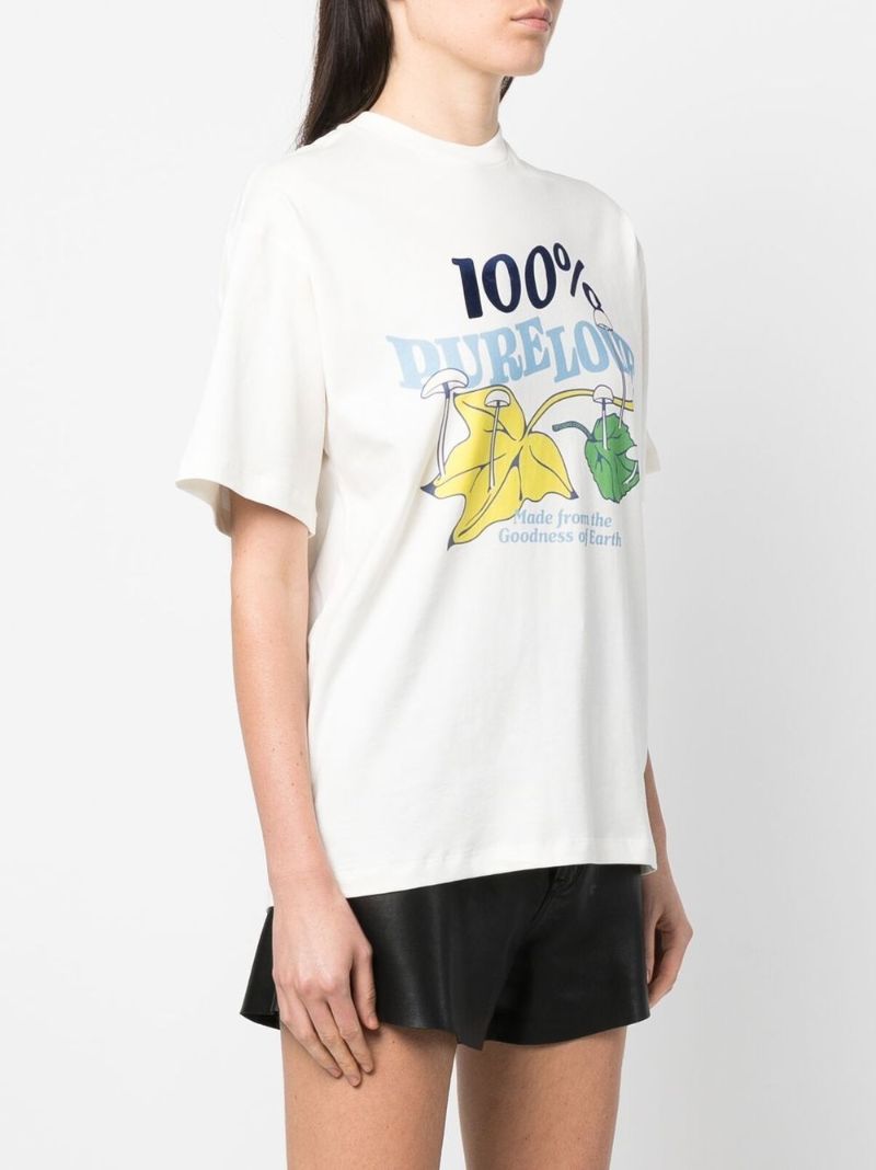 White Pure Love Printed T-shirt