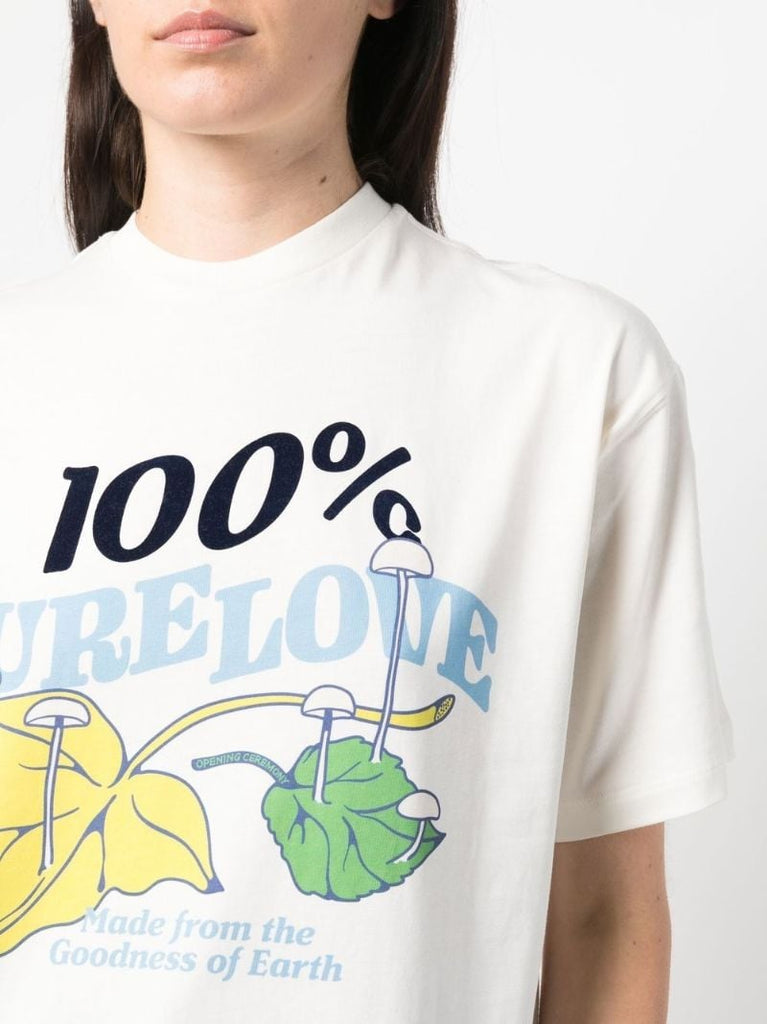 White Pure Love Printed T-shirt
