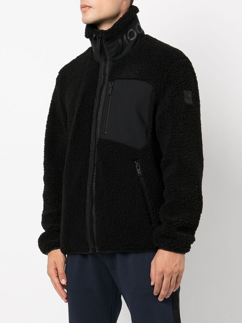Black Saglek Zip-up Fleece Jacket