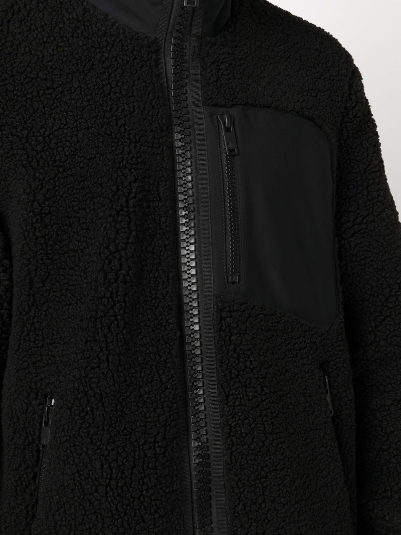 Black Saglek Zip-up Fleece Jacket
