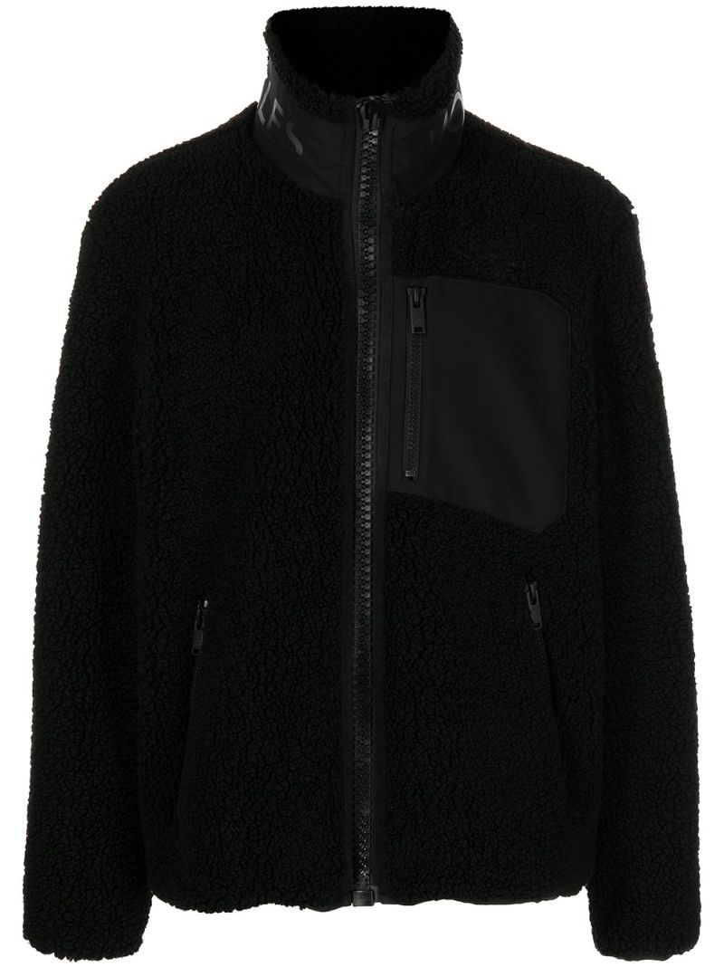 Black Saglek Zip-up Fleece Jacket