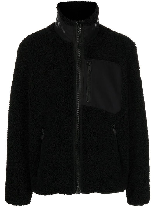 Black Saglek Zip-up Fleece Jacket