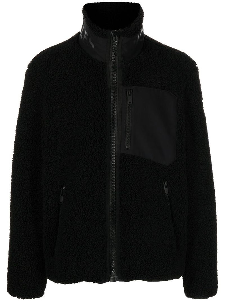 Black Saglek Zip-up Fleece Jacket