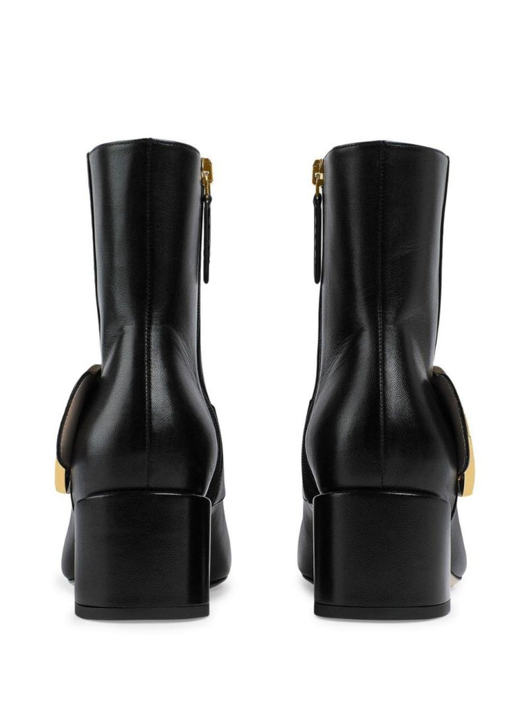 Black Blondie 55 Leather Ankle Boots