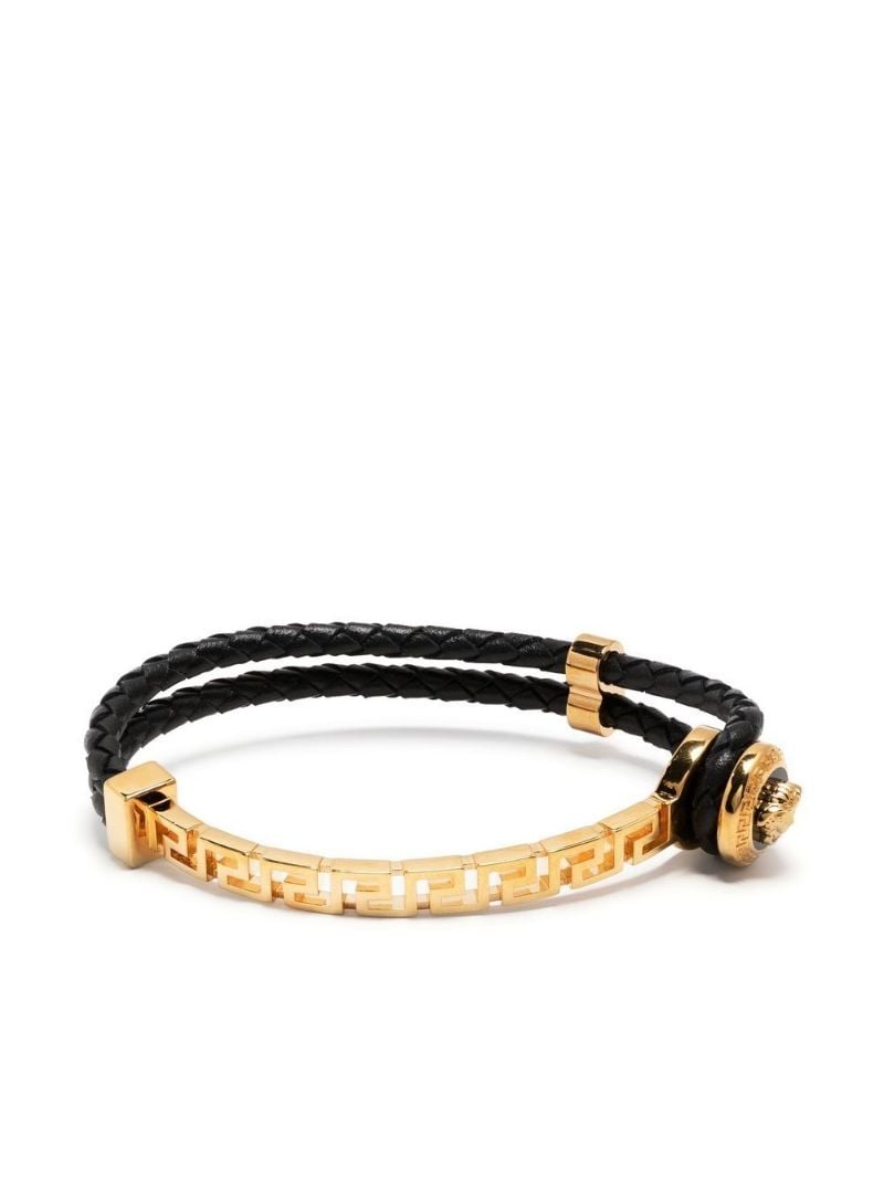 Gold-tone Greek Key Rope Bracelet
