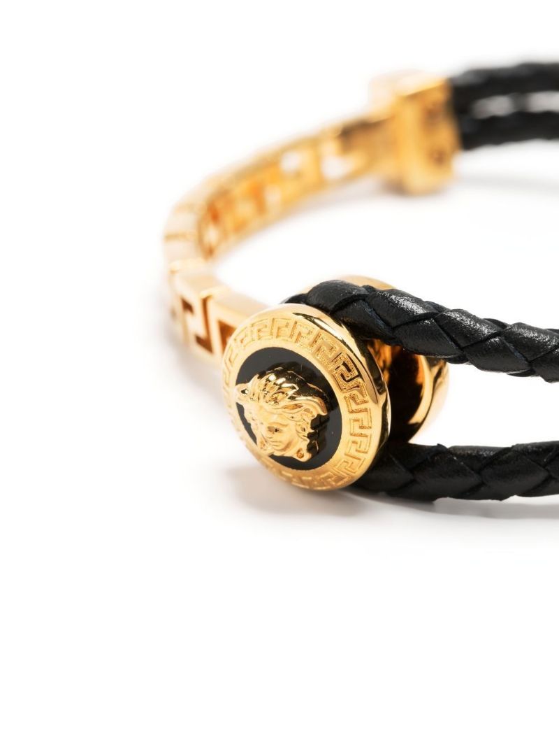 Gold-tone Greek Key Rope Bracelet