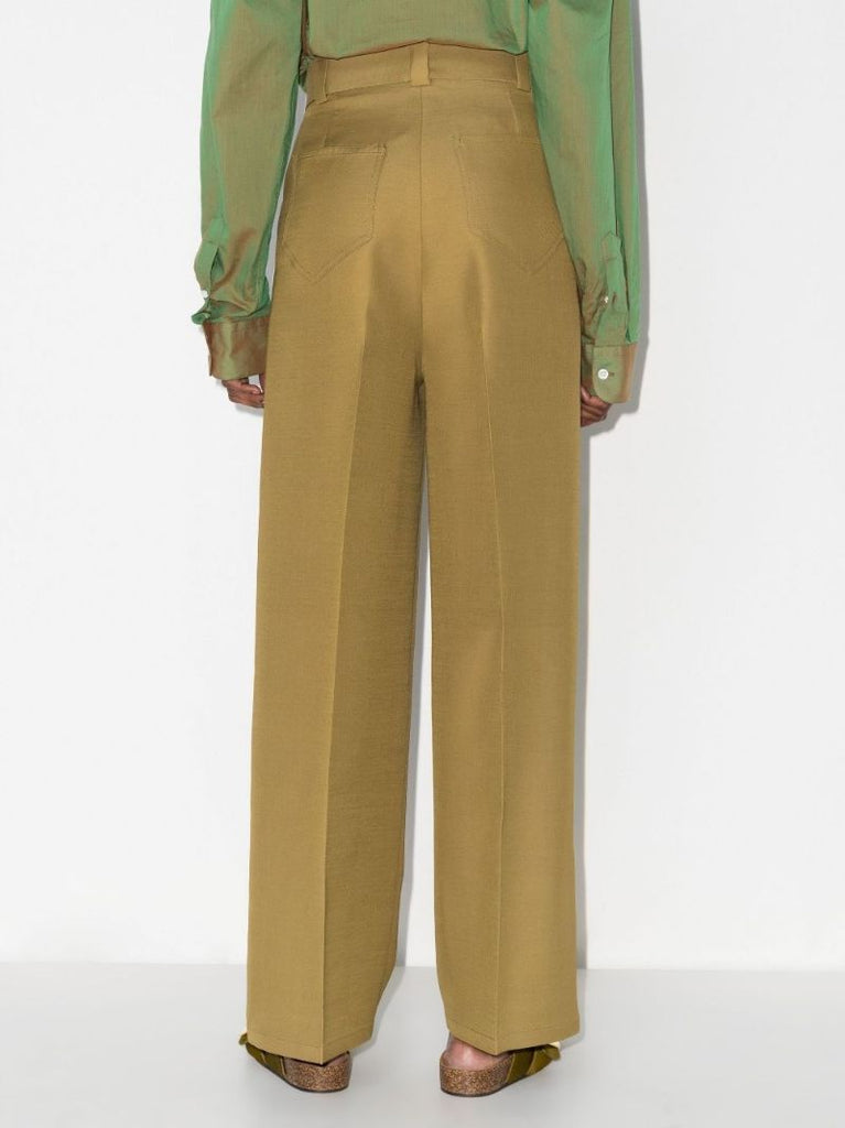Green the Ian Wide-leg Trousers