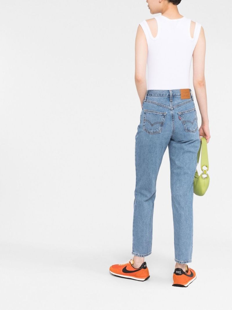 Blue '80s Mom Tapered Jeans