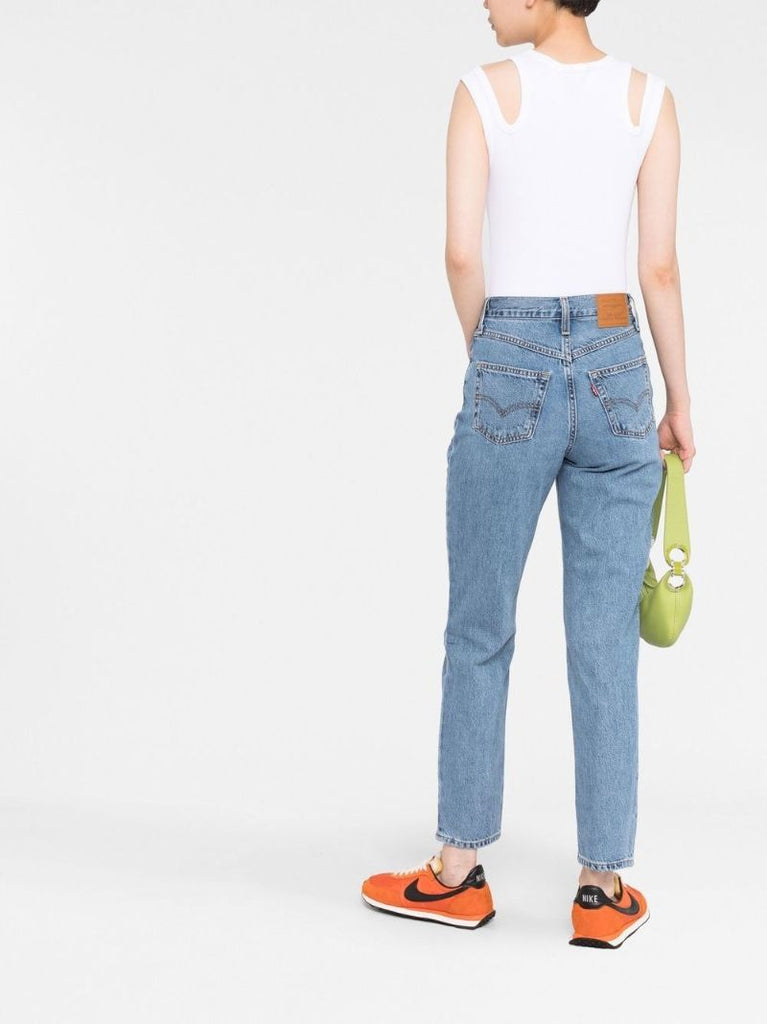 Blue '80s Mom Tapered Jeans