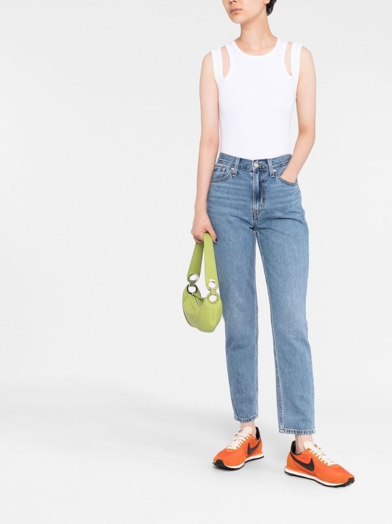 Blue '80s Mom Tapered Jeans