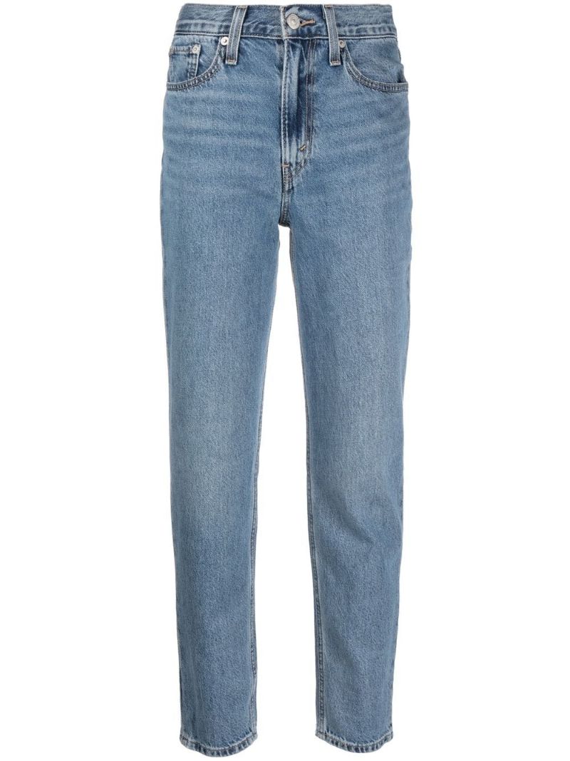 Blue '80s Mom Tapered Jeans