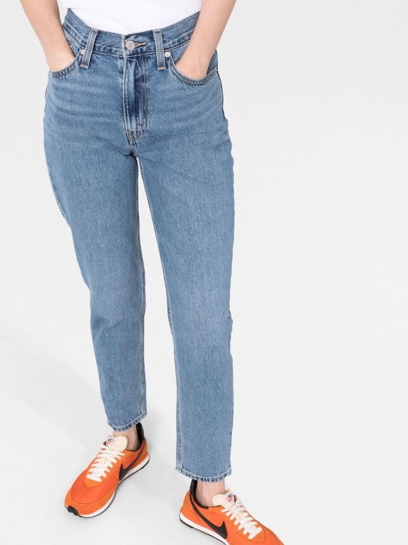 Blue '80s Mom Tapered Jeans